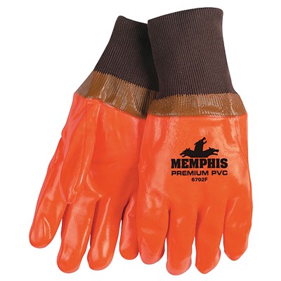 6702F LG FOAM ORANGE PVC GLOVES