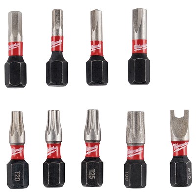 MILWAUKEE 9PC 1" SECURITY BIT SET