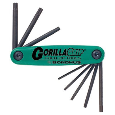 BONDHUS GORILLA GRIP FLDUP TORX TOOL SET