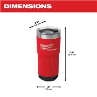 MILWAUKEE PACKOUT 20OZ RED TUMBLER