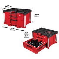 MILWAUKEE PACKOUT 3 DRAWER TOOL BOX