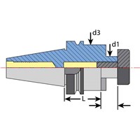 TECHNIKS BT40 3/4X4GL FACE MILL HOLDER