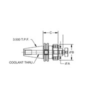 BRINEY CAT50 2X2.4GL SHELL MILL ADPT