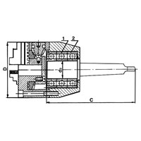 BISON 5IN. 4MT 3-JAW ROTATING CHUCK