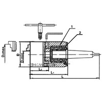 BISON 5IN.4MT 3JAW SETTRU ROTATING CHUCK